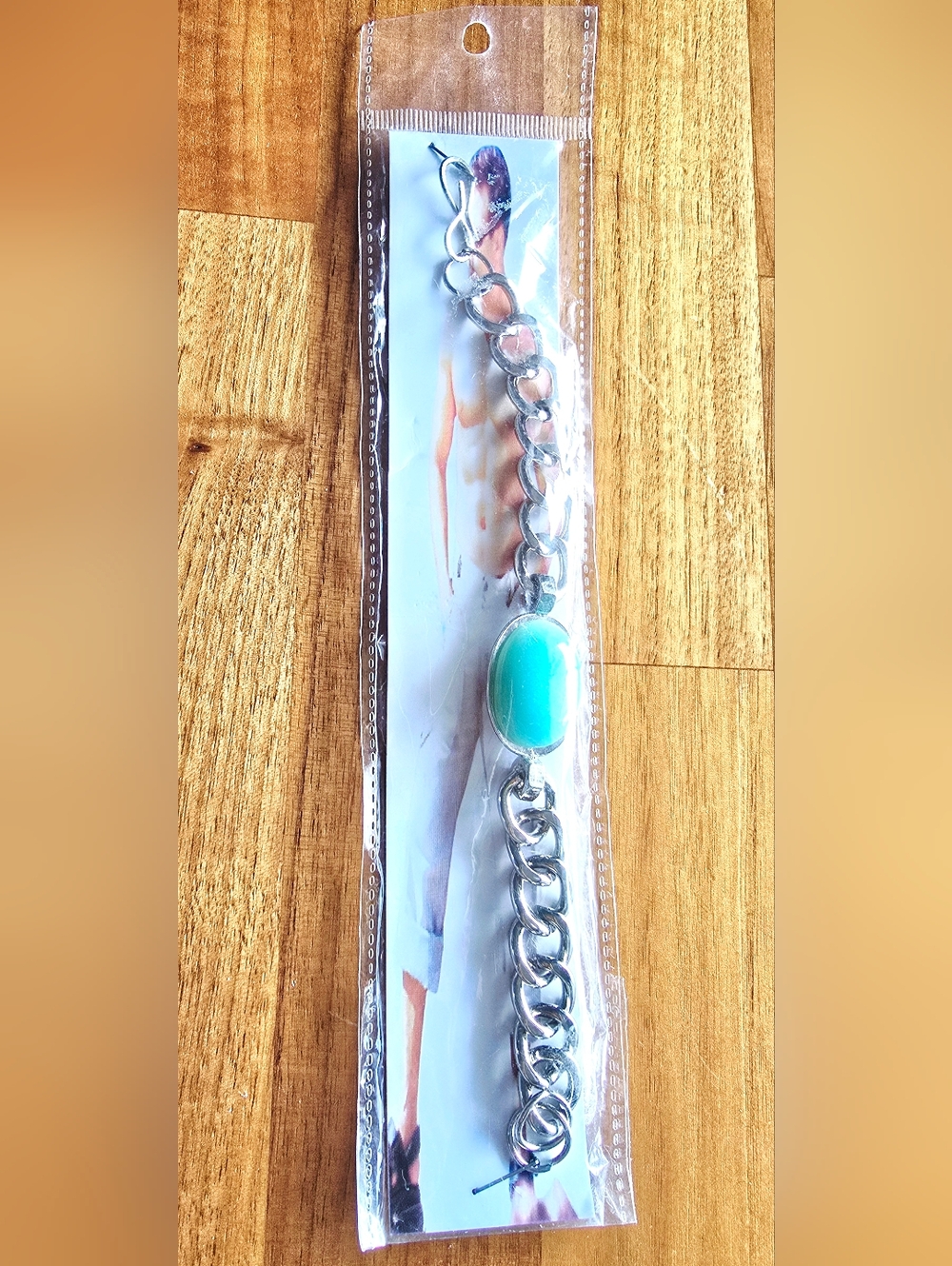 NEW! Salman Khan Firoza Style Turquoise Blue Stone Steel Bracelet